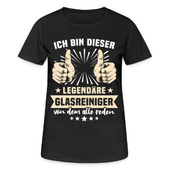 Dictons du nettoyant de verre - T-shirt respirant Femme - noir - Devant - AI Model Female 172 light (172cm)
