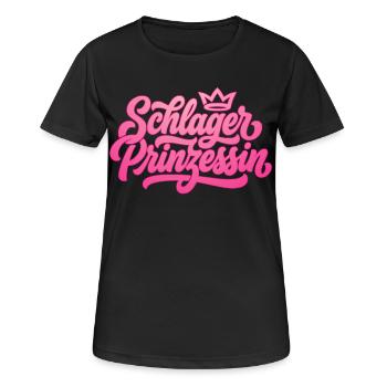 Schlagerprinzessin - Schlager Prinzessin - T-shirt respirant Femme - noir - Devant - AI Model Female 172 light (172cm)