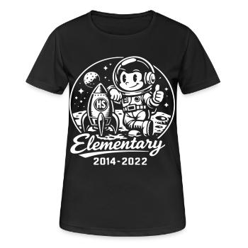 Astronaute Élémentaire Lune - T-shirt respirant Femme - noir - Devant - AI Model Female 172 light (172cm)