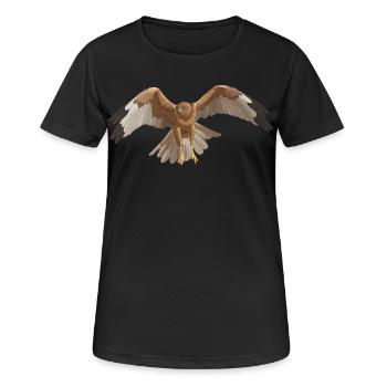 Cirque du busard des marais aeruginosus - T-shirt respirant Femme - noir - Devant - AI Model Female 172 light (172cm)