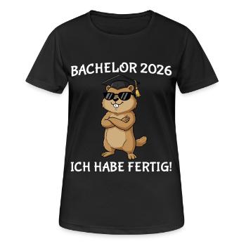 Examen de licence 2026 Études de licence réussies - T-shirt respirant Femme - noir - Devant - AI Model Female 172 light (172cm)