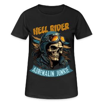 Hell Rider - Accro à l’adrénaline - T-shirt respirant Femme - noir - Devant - AI Model Female 172 light (172cm)