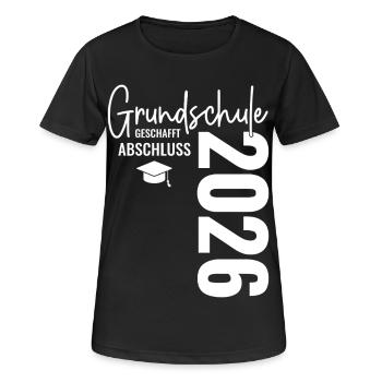 Primary school graduation in 2026 - Women's Breathable T-Shirt - black - Front - AI Model Female 172 light (172cm)
