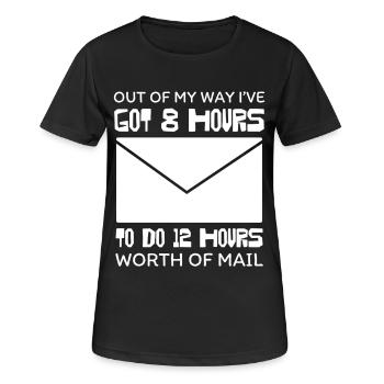 Acht Stunden E Mail Marathon - Frauen T-Shirt atmungsaktiv - Schwarz - Vorne - AI Model Female 172 light (172cm)