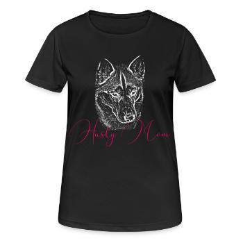 Husky Mom Art Print - Women's Breathable T-Shirt - black - Front - AI Model Female 172 light (172cm)