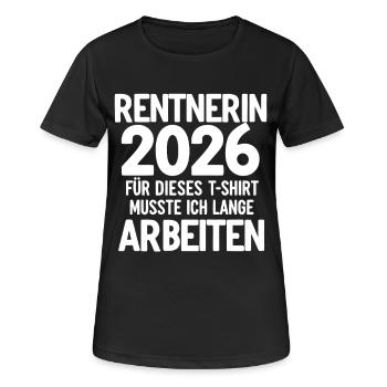 Pensioner 2026 - Women's Breathable T-Shirt - black - Front - AI Model Female 172 light (172cm)