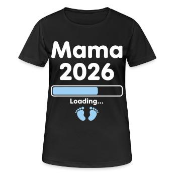 Mom 2026 Loading Pregnancy Offspring - Women's Breathable T-Shirt - black - Front - AI Model Female 172 light (172cm)