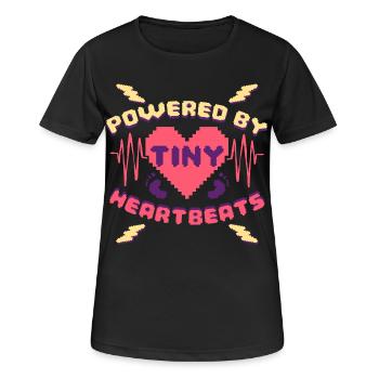 NICU Nurse Powered By Tiny Heartbeats - Women's Breathable T-Shirt - black - Front - AI Model Female 172 light (172cm)