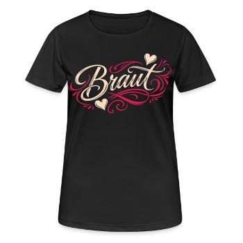 Bridal Shirt Bachelor Party Women Bachelorette Party Shirt - Women's Breathable T-Shirt - black - Front - AI Model Female 172 light (172cm)