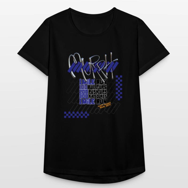 Graphisme de la version sombre de Murph Hero WOD Cross Training T-shirt respirant Femme