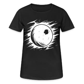Bowlingkugel Zeichnung - Frauen T-Shirt atmungsaktiv - Schwarz - Vorne - AI Model Female 172 light (172cm)