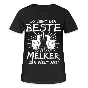 Meilleur traiteur - T-shirt respirant Femme - noir - Devant - AI Model Female 172 light (172cm)