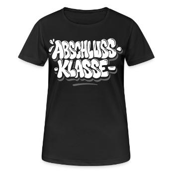 Abschlussklasse Graffiti - Frauen T-Shirt atmungsaktiv - Schwarz - Vorne - AI Model Female 172 light (172cm)