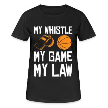 Meine Pfeife Mein Spiel Mein Gesetz - Frauen T-Shirt atmungsaktiv - Schwarz - Vorne - AI Model Female 172 light (172cm)