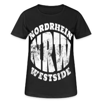 North Rhine Westside Logo - Women's Breathable T-Shirt - black - Front - AI Model Female 172 light (172cm)