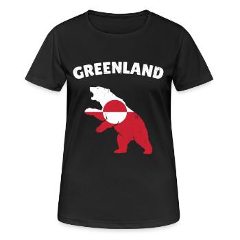 Ours arctique du Groenland - T-shirt respirant Femme - noir - Devant - AI Model Female 172 light (172cm)