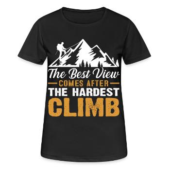 alpinisme - T-shirt respirant Femme - noir - Devant - AI Model Female 172 light (172cm)