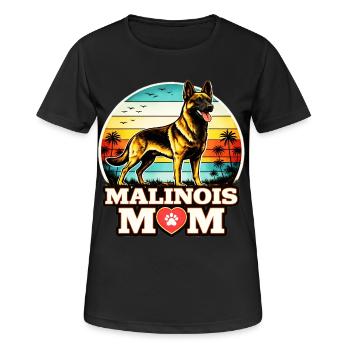 Maman malinoise - T-shirt respirant Femme - noir - Devant - AI Model Female 172 light (172cm)