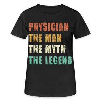 Arzt Mythos Legende Shirt - Frauen T-Shirt atmungsaktiv - Schwarz - Vorne - AI Model Female 172 light (172cm)