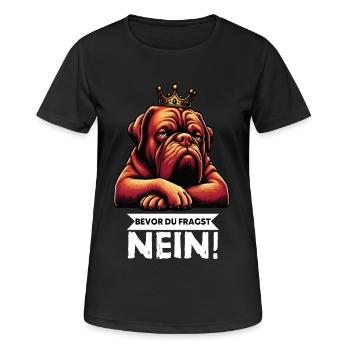 Bevor Du Fragst Bordeaux Dogge Bordeauxs Bordeaux  - Frauen T-Shirt atmungsaktiv - Schwarz - Vorne - AI Model Female 172 light (172cm)