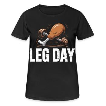 Duel de puissance du Jour des jambes - T-shirt respirant Femme - noir - Devant - AI Model Female 172 light (172cm)