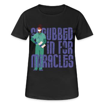 NICU Nurse Scrubbed In For Miracles - Women's Breathable T-Shirt - black - Front - AI Model Female 172 light (172cm)
