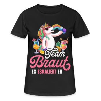 Enterrement de vie de garçon T-shirt des femmes Enterrement de vie de jeune fille - T-shirt respirant Femme - noir - Devant - AI Model Female 172 light (172cm)