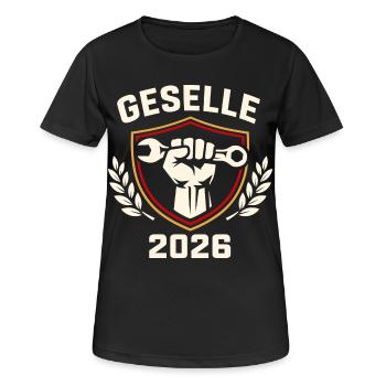 Geselle 2026 Geschraubt Geschwitzt Gewonnen - Frauen T-Shirt atmungsaktiv - Schwarz - Vorne - AI Model Female 172 light (172cm)