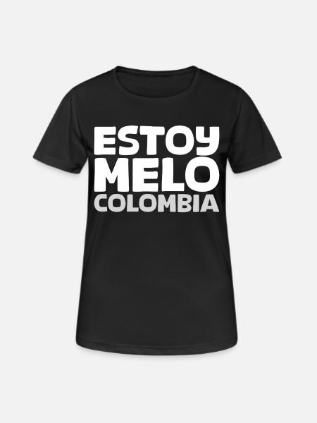 ESTOY-MELO-blanco - Frauen T-Shirt atmungsaktiv - Schwarz