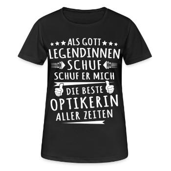 opticien - T-shirt respirant Femme - noir - Devant - AI Model Female 172 light (172cm)