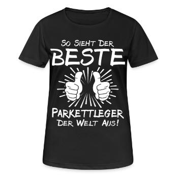 Best parquet layer - Women's Breathable T-Shirt - black - Front - AI Model Female 172 light (172cm)