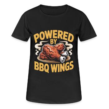 Chicken Wings Lustiges Essen Humor - Frauen T-Shirt atmungsaktiv - Schwarz - Vorne - AI Model Female 172 light (172cm)