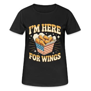 Chicken Wings BBQ Fast Food Humor - Women's Breathable T-Shirt - black - Front - AI Model Female 172 light (172cm)