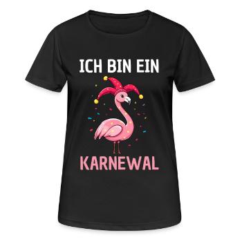 Costume de Carnaval de Flamants Roseaux - T-shirt respirant Femme - noir - Devant - AI Model Female 172 light (172cm)