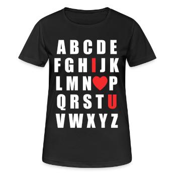 Valentine's Day Design – Romantic Gift Love - Women's Breathable T-Shirt - black - Front - AI Model Female 172 light (172cm)
