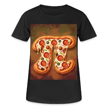 Pi Shape Pizza - Frauen T-Shirt atmungsaktiv - Schwarz - Vorne - AI Model Female 172 light (172cm)