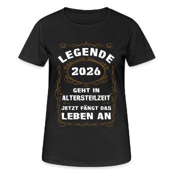 Légende 2026 Retraite partielle - T-shirt respirant Femme - noir - Devant - AI Model Female 172 light (172cm)