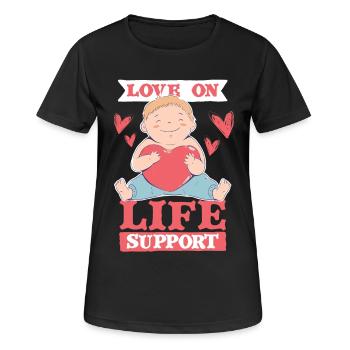 NICU Nurse Love On Life Support - Women's Breathable T-Shirt - black - Front - AI Model Female 172 light (172cm)