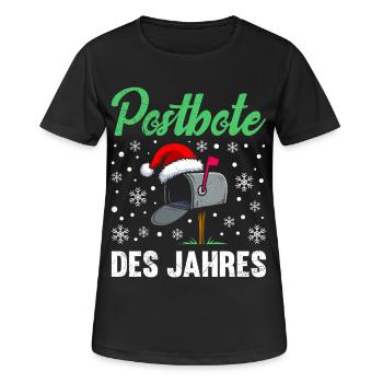 Briefträger POSTBOTE DES JAHRES Lustiges - Frauen T-Shirt atmungsaktiv - Schwarz - Vorne - AI Model Female 172 light (172cm)