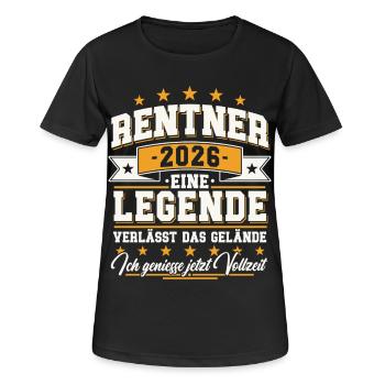 Retraités 2026 - Une légende quitte le site - T-shirt respirant Femme - noir - Devant - AI Model Female 172 light (172cm)
