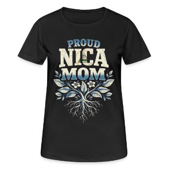 Nicaragua Nicaragic Fière Nica Maman - T-shirt respirant Femme - noir - Devant - AI Model Female 172 light (172cm)