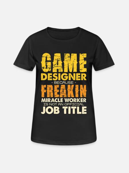 Game Designer Wunderwerker - Frauen T-Shirt atmungsaktiv - Schwarz