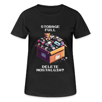 Memory full: Erase nostalgia? | Decluttering - Women's Breathable T-Shirt - black - Front - AI Model Female 172 light (172cm)