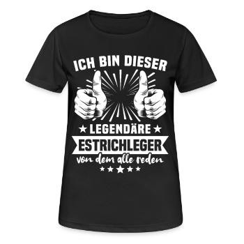 Légende de la couche de tableaux - T-shirt respirant Femme - noir - Devant - AI Model Female 172 light (172cm)