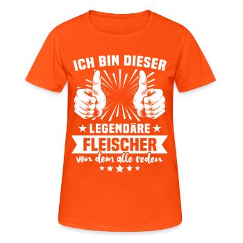 Butcher legend - Women's Breathable T-Shirt - neon orange - Front - AI Model Female 172 dark (172cm)
