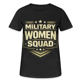 Femmes soldats Femmes soldats - T-shirt respirant Femme - noir - Devant - AI Model Female 172 light (172cm)