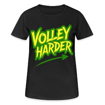 Volley Plus Padel Tennis Puissance Dire - T-shirt respirant Femme - noir - Devant - AI Model Female 172 light (172cm)