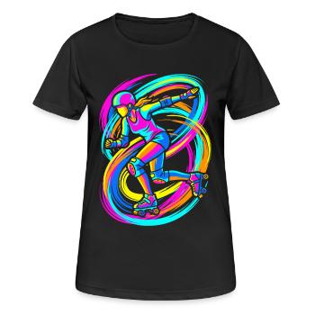 Roller skater - Women's Breathable T-Shirt - black - Front - AI Model Female 172 light (172cm)