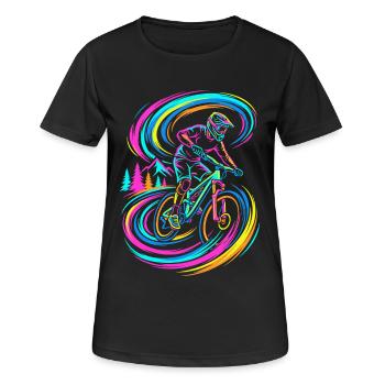 Mountain Biker - Women's Breathable T-Shirt - black - Front - AI Model Female 172 light (172cm)