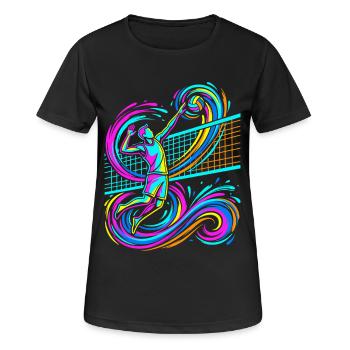 Volley-ball - T-shirt respirant Femme - noir - Devant - AI Model Female 172 light (172cm)